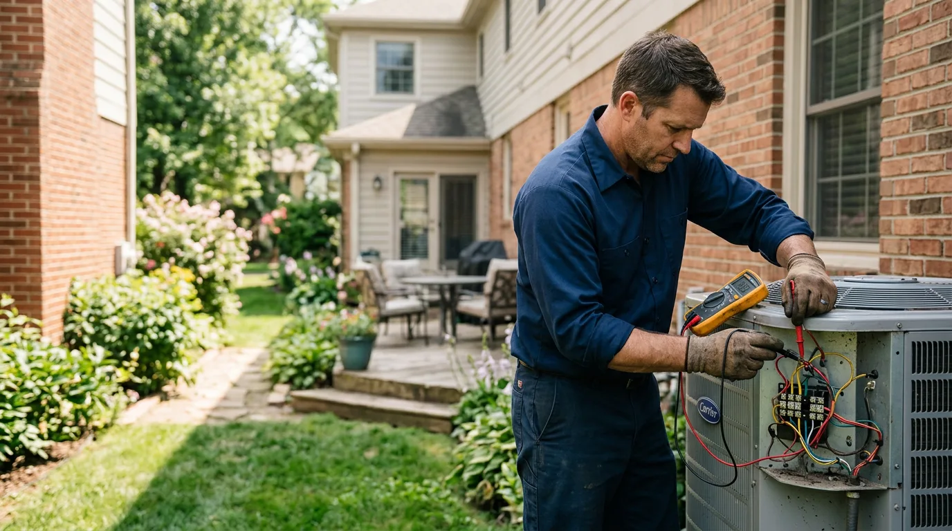 HVAC technician working near Branchville, IN